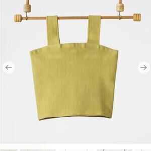 Yellow cropped athleisure tank top NuevoSol slow ethical sustainable fashion